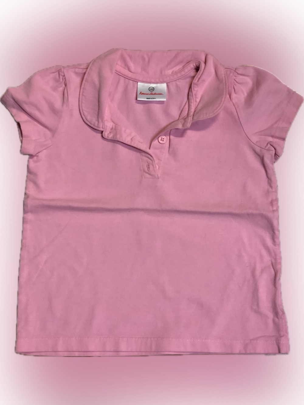 Hanna Andersson Light Pink Short Sleeve Polo
